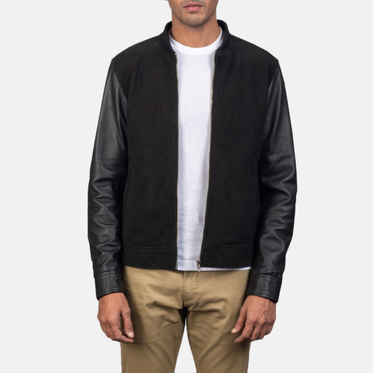 Blain Mocha Suede Bomber Jacket