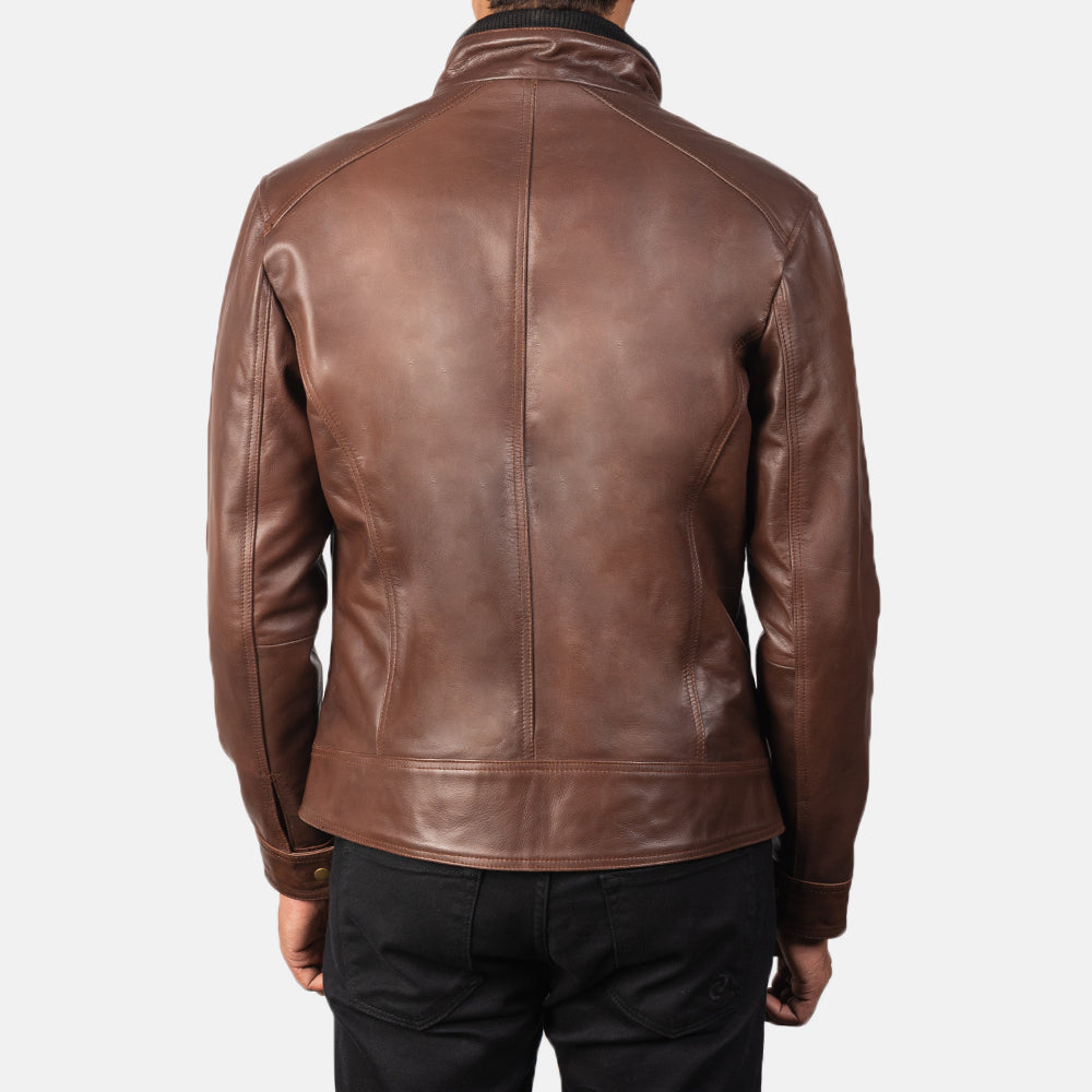 Darren Black Leather Biker Jacket