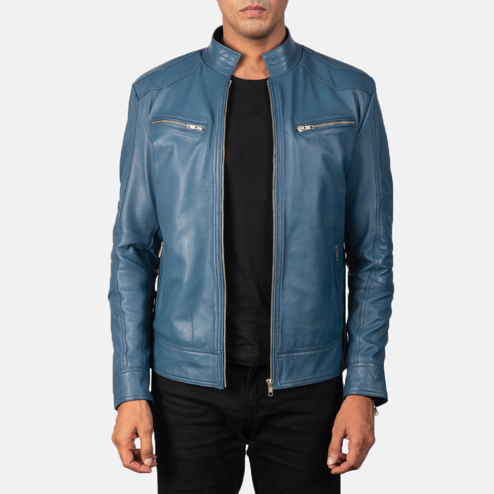 Mack Black Leather Biker Jacket