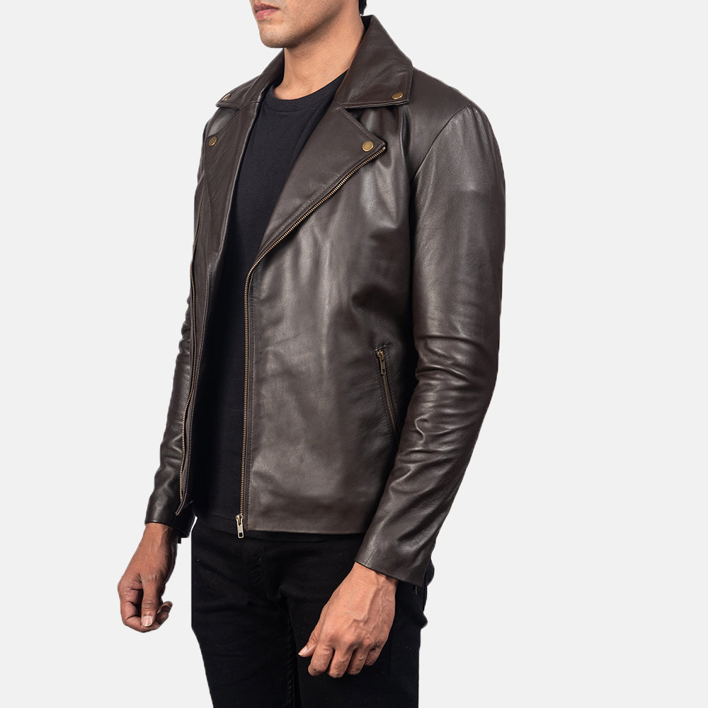 Noah Black Leather Biker Jacket