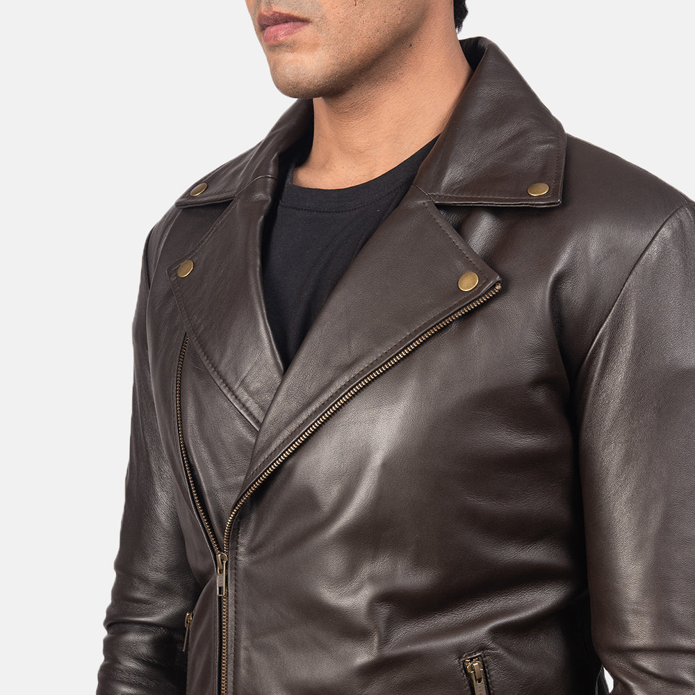 Noah Black Leather Biker Jacket