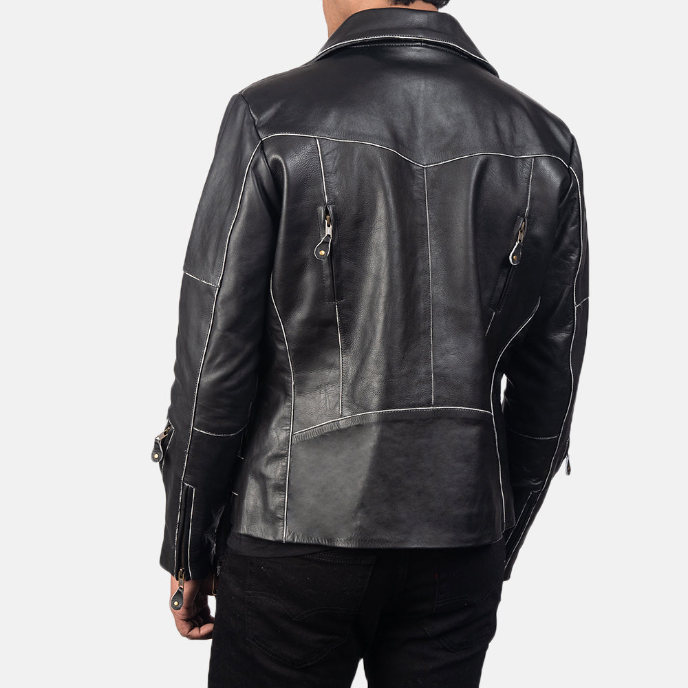 Vincent Brown Leather Biker Jacket